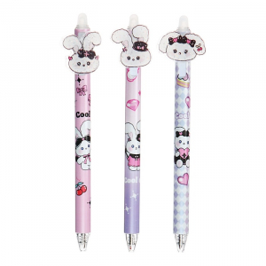 Ручка гелевая автомат «Милашки», со стираемыми чернилами, чернила синие, МИКС