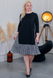 Платье ASV 2450 чёрно-белый