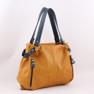 Сумка 610 македония горчичный+синий ФОРМАТ 