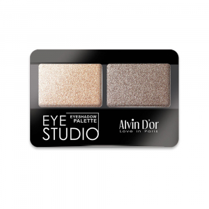 Тени для век двойные EYE STUDIO Alvin D`or многоцветный 07 Золотисто-коричневый,графит