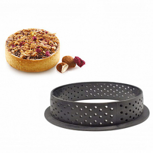 Форма для выпечки, кольцо перфорированное термопластик 8*2 см,