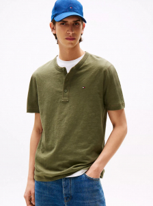 Slub Cotton Henley T-Shirt