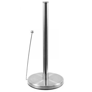 Держатель из нержавеющей стали для бумажного полотенца h32см, подставка д14,7см, разборный, в коробке (Китай)