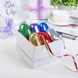 Лента упаковочная голографическая, для воздушных шаров и подарков, ассорти, набор 6 шт., 0.5 см ? 10 м