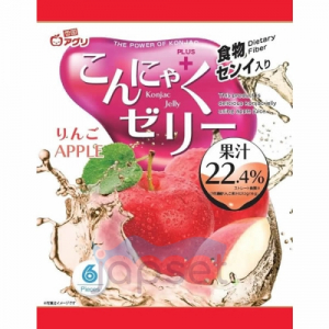 Yukiguni Aguri Желе порционное Конняку со вкусом яблока, 6х16гр, 96 гр