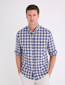 LONG SLEEVE BUFFALO CHECK POPLIN SHIRT