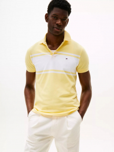 Slim Fit Block Stripe Polo