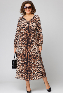 Платье EVA GRANT 7300 леопард