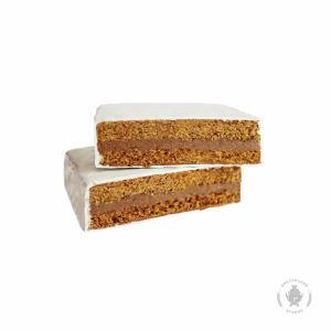 Пряник с начинкой вареное сгущенное молоко БЕЛАЯ ГЛАЗУРЬ (100 грамм)