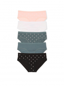 5-Pack Stretch Cotton Hiphugger Panties