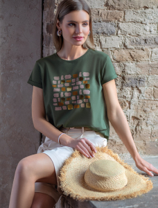 Футболка из премиального хлопка с авторским принтом