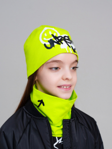 Комплект для девочки: шапка, снуд