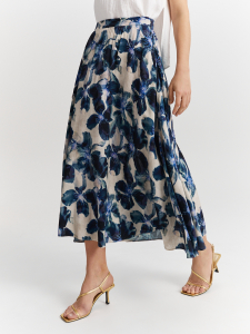 Юбка-миди с цветочным принтом