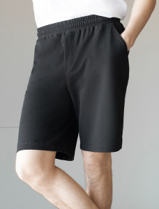 Шорты из тонкого футера с карманом на молнии