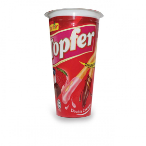 Палочки бисквитные Topfer с шоколадным и клубничным кремом, 40 гр