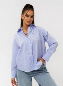 Женская классическая рубашка оверсайз в полоску CRACPOT