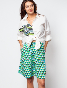 Шорты-бермуды из премиальной вискозы