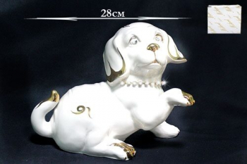 107-111 Статуэтка   Собака  28см. в под.уп.(х6) Фарфор