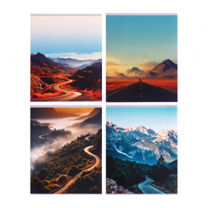 Тетрадь 96 листов в клетку, Calligrata «Дорога в горах», МИКС