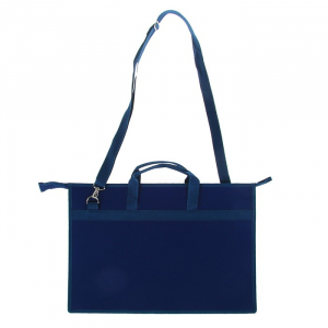 Папка для чертежей и рисунков A3, 420 х 343 х 50 мм, с ручками, пластиковая, молния сверху, 0.9 мм, 