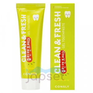Consly Clean Fresh Гелевая зубная паста с экстрактами бамбука и зеленого чая, 105 гр