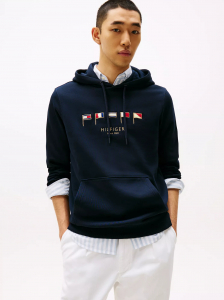 Embroidered Nautical Flag Hoodie