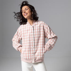 Бомбер на подкладе, Движение вперед (розовый)