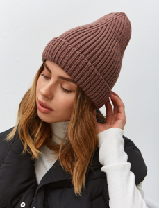 Шапка с кашемиром на велюре ESW 25148/1