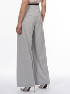 Брюки палаццо из костюмной шерстяной ткани