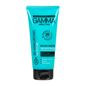 Маска-филлер Gamma Perfect Hair «Увлажняющая» с 3D гиалуроновой кислотой для сухих и ломких волос