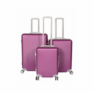 Набор чемоданов APPATITE сиреневых 3шт ABS с контрастными молниями