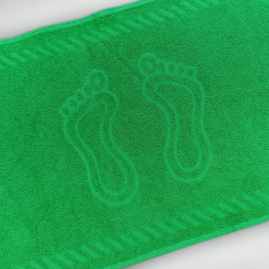 Полотенце махровое Ножки зеленый