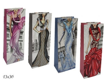 343-029 Комплект подарочных 3D пакетов из 12шт 13*36см (х50)