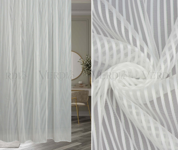 Тюль в полоску с люрексом 2336