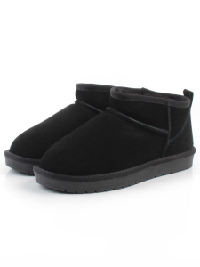 04-PF8300-1 BLACK Угги женские (натуральная замша, 100% шерсть)