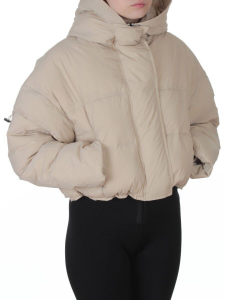9518 BEIGE Куртка пуховая зимняя женская (пух)