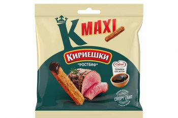 «Кириешки Maxi», сухарики со вкусом «Ростбиф» и с соусом терияки «Calve», 75 г