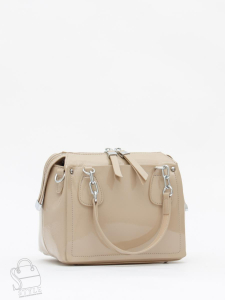 Сумка женская кожаная 0913-2Q apricot Polina&Eiterou