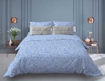 Наволочка Завиток голубой бязь