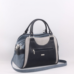 Сумка 989 мульти джинс+синий