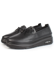 03-5318 BLACK Полуботинки женские (натуральная кожа)