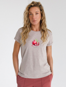 Свободная футболка с принтом из премиального хлопка с эластаном