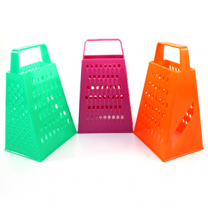 Терка пластмассовая четырехгранная пластмассовая 20см, основание 11,5х9см, цвета микс (Китай)