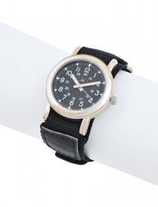 USPA JUNIOR BLACK NYLON STRAP WATCH