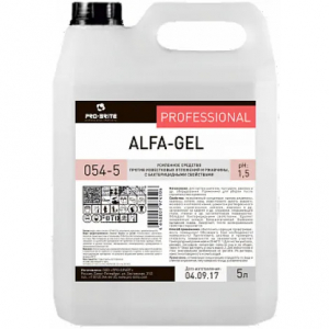 ALFA-GEL Усиленное средство против известковых отложений и ржавчины для уборки 5л