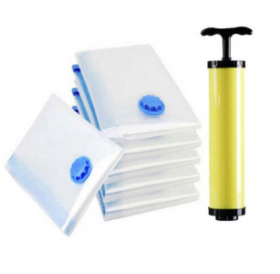 Набор вакуумных пакетов с клапаном (2 шт.) 50*70 см + НАСОС