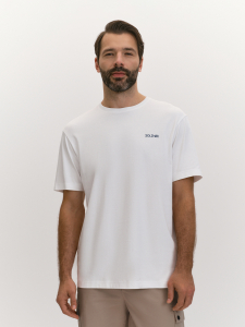 Футболка из мерсеризованного хлопка с дизайнерским фотопринтом