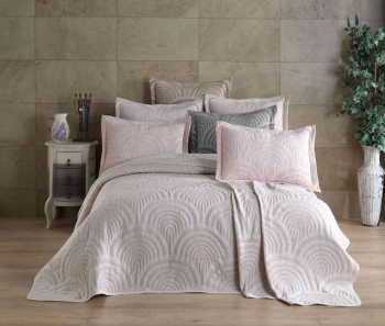 Покрывало EFOR Pique Bedspread BADE (240*260) с наволочками антрацит ANTRASIT