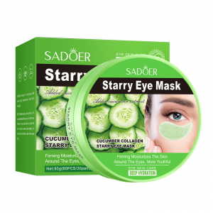 Гидрогелевые патчи для глаз со звездочками и экстрактом огурца SADOER Cucumber Collagen Starry Eye Mask,60 шт