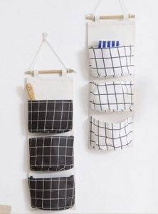 Органайзер на дверь настенный кармашки в шкафчик подвесной черный (3424)